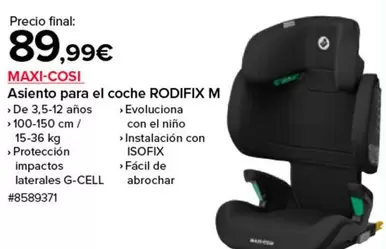 Oferta de Maxi-Cosi - Asiento Para El Coche Rodifix M por 89,99€ en Costco