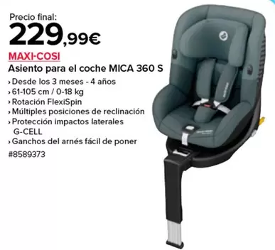 Oferta de Maxi-Cosi - Asiento Para El Coche por 229,99€ en Costco