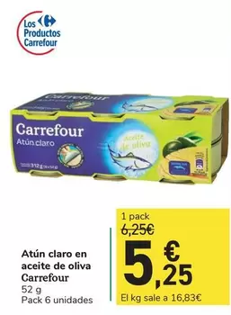 Oferta de Carrefour - Atún Claro En Aceite De Oliva por 5,25€ en Carrefour Express