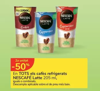 Oferta de Nescafé - En Tots Els Cafes Refrigerats Latte 205 Ml en Carrefour Express
