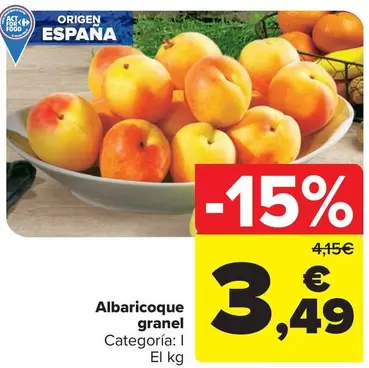 Oferta de Origen - Albaricoque Granel por 3,49€ en Carrefour Market